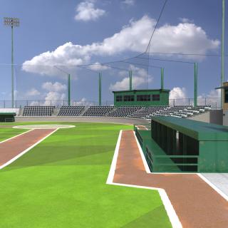 University Baseball Stadium 3D