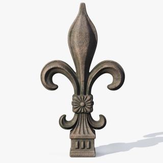 Aged Heraldic Lily Tip 3D