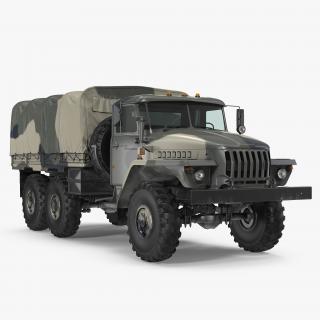 Military Truck URAL 4320 Russian 3D