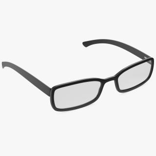 3D Optical Square Glasses Black model