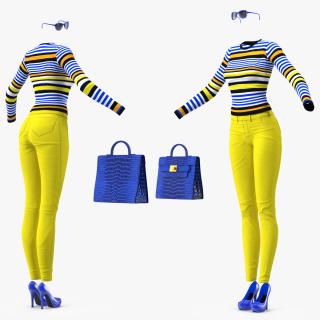 Fashionable Style Clothes Set 3D model