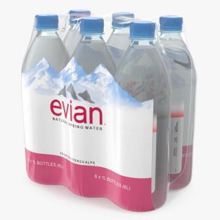 Evian Mineral Water 1L Bottle Pack 3D model