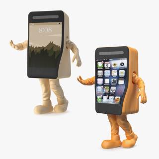 Cell Phone Mascot Costumes Collection 3D