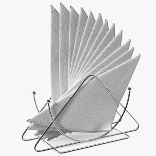 3D Table Napkin Holder with White Napkins model