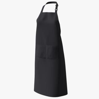 Cooking Apron Black 3D model