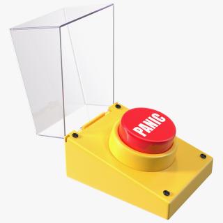 3D Red Panic Button