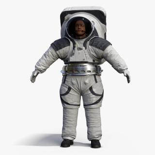 Astronaut Wearing xEMU Spacesuit Rigged 3D model