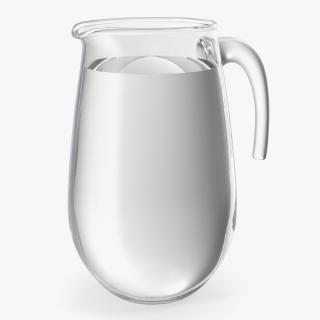 Glass Jug Hook Handle With Water 3D