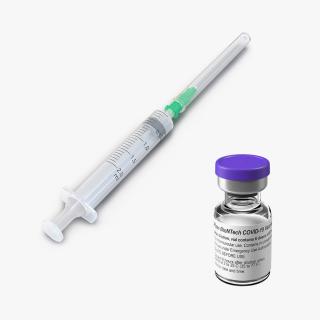 3D Syringe with Pfizer Covid19 Vaccine Collection