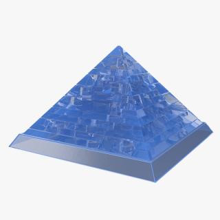 Crystal Pyramid Puzzle Blue 3D