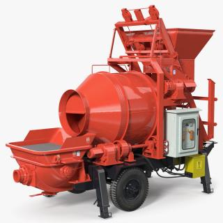 Electric Concrete Mixer Pump JBT40 3D model