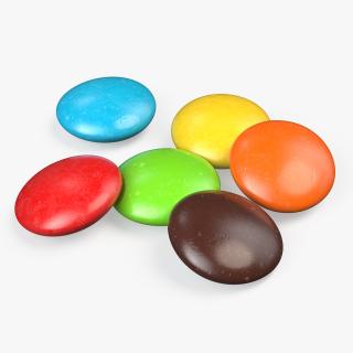 3D model Multicolored Chocolate Candies