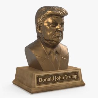 Bust of Donald Trump on Pedestal 3D