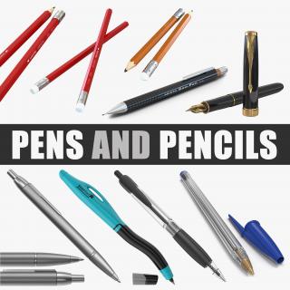 Pens and Pencils Collection 3D