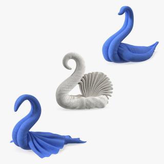 Shaped Towel Swans Collection 3D model