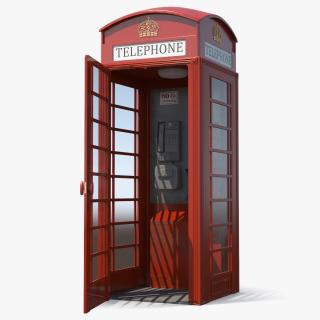 3D Classic British Telephone Booth