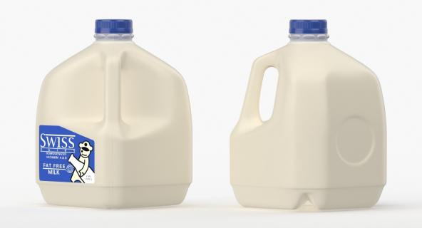 3D Milk Gallon Plastic Jug model