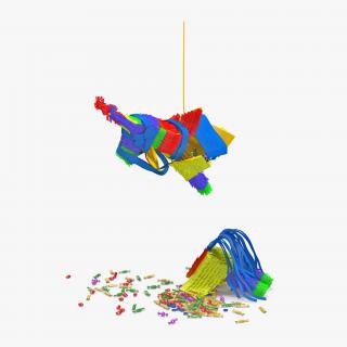 3D Smashed Donkey Pinata