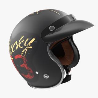 Vintage Motorcycle Helmet Lucky 13 3D model