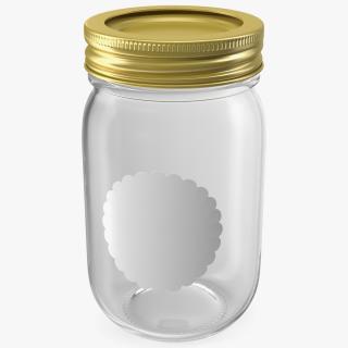 Empty Glass Jar with Cap 3D model