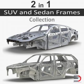 3D SUV and Sedan Frames Collection