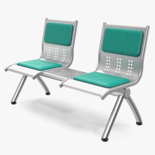 Metal Seats with Shelf 3D