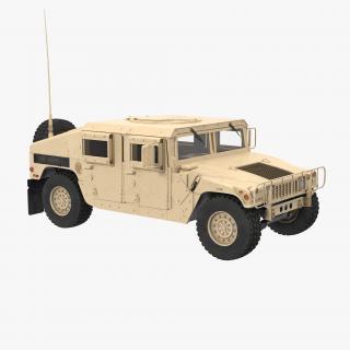 3D model Humvee M1151 Simple Interior Desert