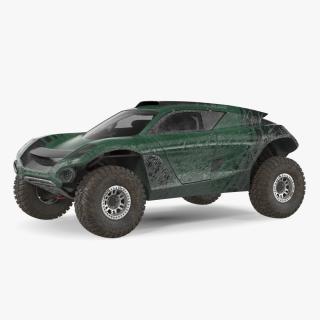 Off Road Racing Electric SUV Dirty Rigged1 3D