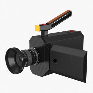 Retro Style Kodak Super 8 Movie Camera Black 3D model