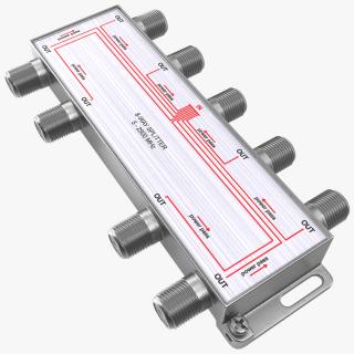 3D TV and Antenna 8 Way Coaxial Cable Splitter model