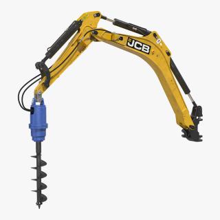 3D JCB Earth Drill X2500 Rigged model