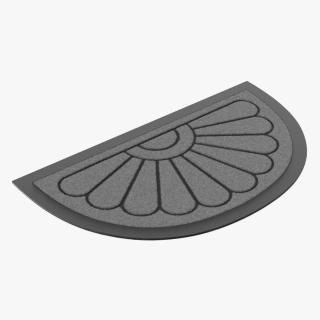 Grey Arched Door Mat Fur 3D model