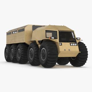 3D model Sherp ATV with Trailer Beige 2