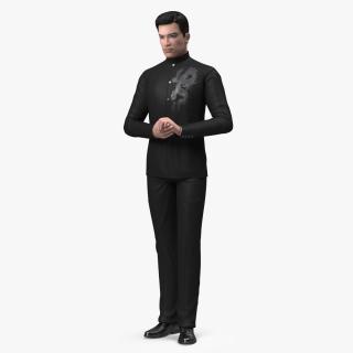 Asian Man Tunic Business Suit 3D model