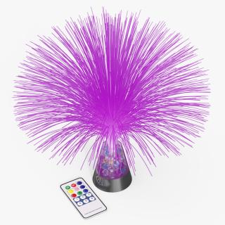 3D model Table LED Lamp Fiber Optic with Remote Violet