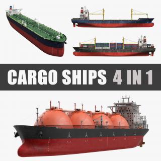 Cargo Ships 3D Models Collection 2 3D model