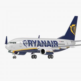 Boeing 737-700 Ryanair Rigged 3D model