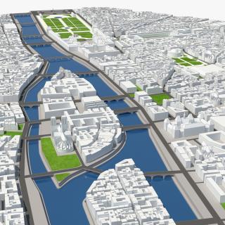 3D Paris Skyline model