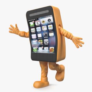 3D model Advertising Costume IPhone Orange Rigged