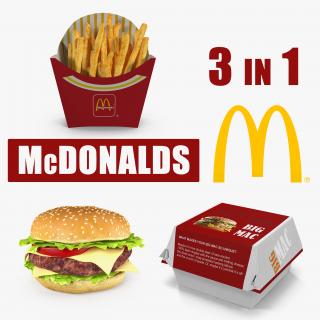 3D model McDonalds Food 3D Models Collection