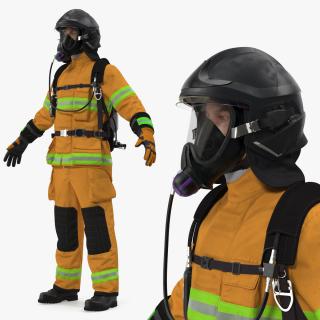 Firefighter Rescuer 3D model