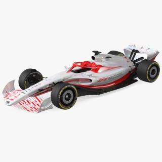 Formula 1 2022 White Livery Rigged 3D model