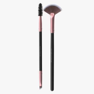 Fan and Eyelash Brush Set Fur 3D model