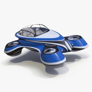 3D model Hover Car Concept by Lazzarini Blue