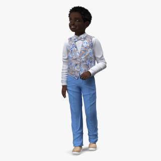 3D Black Child Boy Street Style model