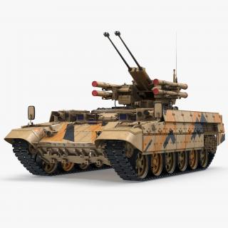 Missile Tank BMPT Rigged 3D model