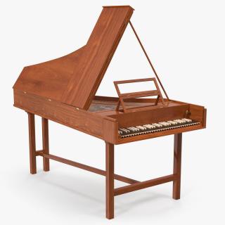 3D model Harpsichord Musical Instrument
