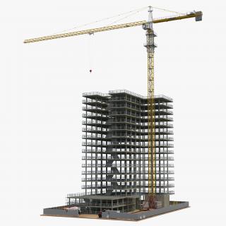 3D Building Construction 2 with Equipment model