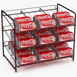 3D Beverage Dispenser with Cola Cans model