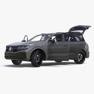 Volkswagen Touareg 2024 Grey Rigged for Cinema 4D 3D model